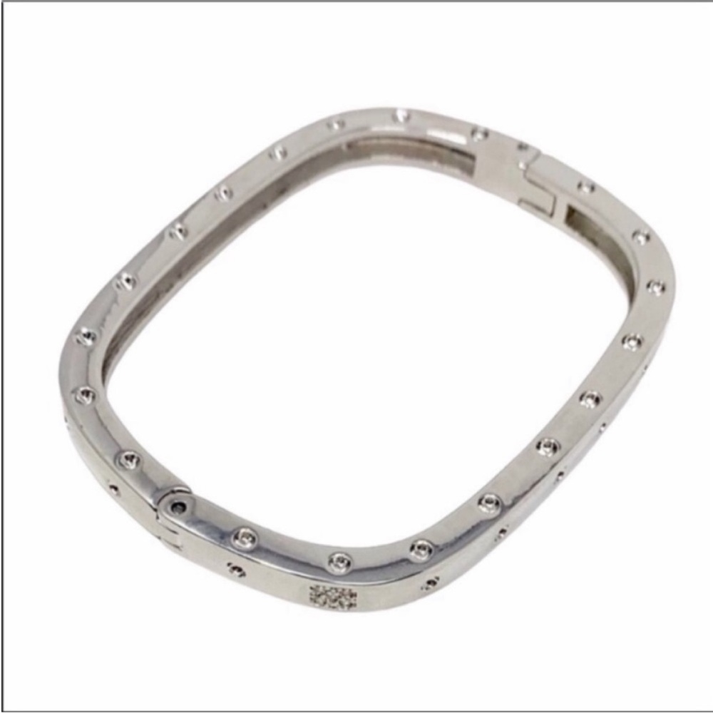 Silver rectangle bangle bracelet NEW